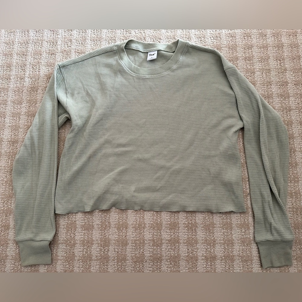 TNA Sage Waffle Knit Pullover